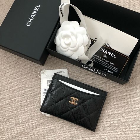 CHANEL | Accessories | Sold Chanel Classic Black Caviar Flat Card Holder | Poshmark Card Holder Designer Brand, Chanel Classic Card Holder, Chanel Card Holder Aesthetic, Chanel Card Wallet, Card Holder Chanel, Card Holder Aesthetic, Channel Wallet, Chanel Cardholder, Luxury Card Holder