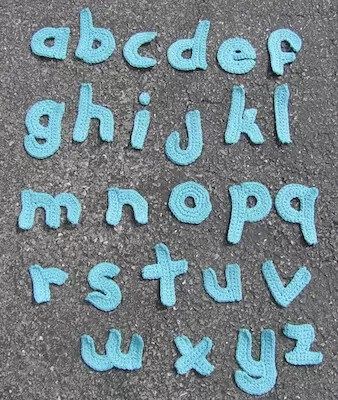 18 Crochet Letter Patterns Crochet Lower Case Letters Free Pattern, Small Crochet Letters Pattern Free, How To Crochet Letters Into Your Work, How To Crochet Letters, Crochet Letters Pattern Free, Crochet Lettering, Letter Crochet, Crochet Alphabet Letters, Crochet Letters Pattern