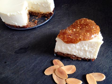 Goat Cheese Cheesecake with Fig Jam | Serious Eats : Recipes Goat Cheese Cheesecake, Fig Jam Recipe, Fig Jam, Jam Recipe, Serious Eats, Jam Recipes, Goat Cheese, On The Side, The Table