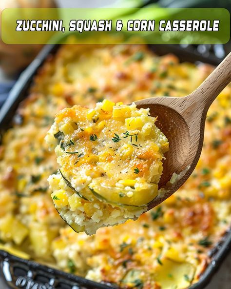 Corn And Squash Casserole, Yellow Squash And Corn Casserole, Corn And Zucchini Casserole, Frozen Summer Squash Recipes, Zucchini Squash Corn Casserole, Squash And Zucchini Recipes Casserole, Squash And Corn Casserole, Baked Yellow Squash, Zucchini Squash Casserole