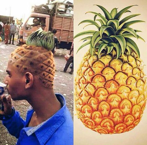 Pineapple haircut. Pineapple Haircut, Pineapple Hair, Pineapple, Hair Cuts, Fruit, Hair, Beauty, Quick Saves