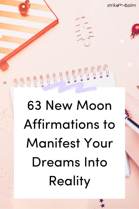 new moon affirmations New Moon Affirmations, Moon Affirmations, Personal Development Plan, Lunar Cycle, Manifest Your Dreams, Growth Tips, Growth Hacking, Dreams Into Reality, Embrace Change