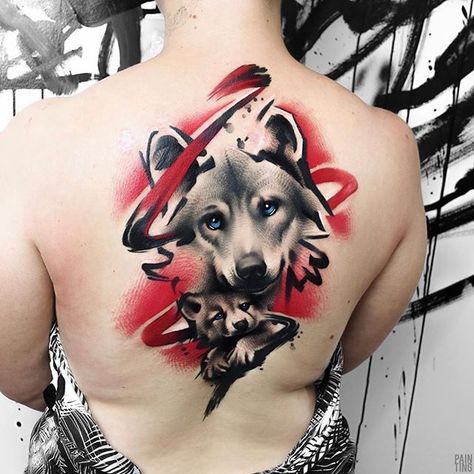 Search inspiration for a Watercolor tattoo. Finger Tattoos Words, Cat Face Tattoos, Halloween Tattoos Sleeve, Chest Tattoo Drawings, Lion Tattoo Sleeves, Disney Princess Tattoo, New Tattoo Designs, Wolf Tattoo Design, Warrior Tattoos