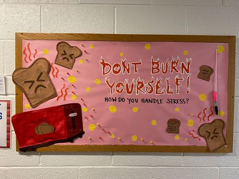 Foods Bulletin Board Ideas, Poster Board Design School, Easy Ra Bulletin Boards Simple, Breakfast Bulletin Board Ideas, School Announcement Bulletin Board Ideas, Ra Staff Bulletin Board, Resident Hall Bulletin Boards, Beyonce Bulletin Board, Ra Community Bulletin Board