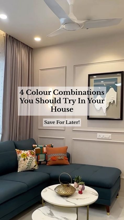 Dream home decor | 4 Colour combination that you should definitely consider for your house. Follow @dream_home_decor_2115 for such content Contact us for… | Instagram Sofa Colour Combinations, Sofa Colour, Follow Dreams, Sofa Bed Design, Sofa Colors, Colour Combination, Colour Combinations, Bed Design, Dream Home