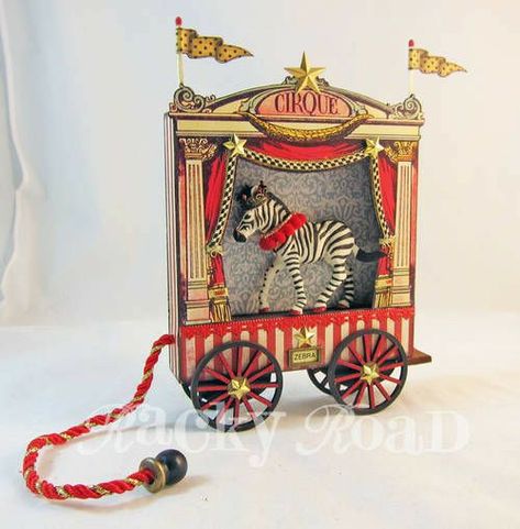 Circus Wagon, Images Victoriennes, Circus Crafts, Victorian Toys, Toy Theatre, Puppet Theater, Circus Art, Tin Art, Circus Theme