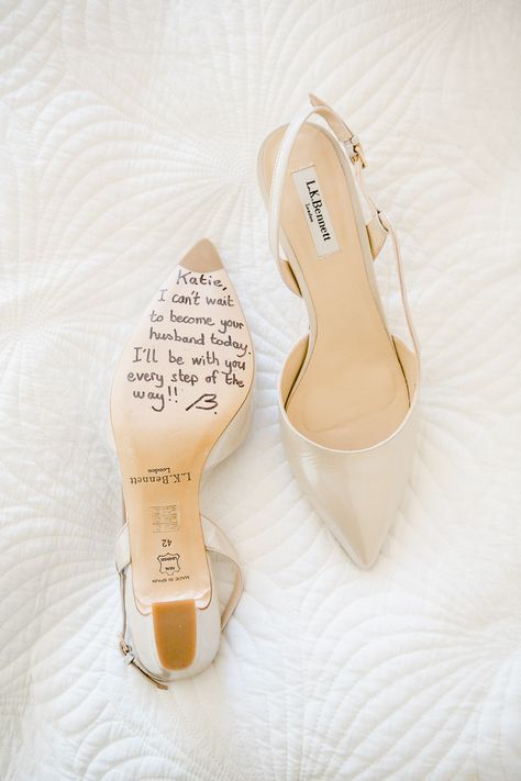 Surprise message from the groom on his bride's shoes Blue Bride, Natural Wedding Photography, Ireland Wedding, When I Get Married, Wedding Portfolio, Wedding Dress Pictures, Wedding Styling, Natural Wedding, Cute Wedding Ideas