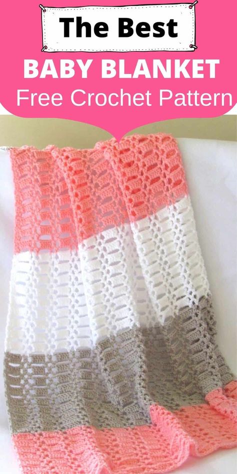 Easy Crochet Blanket for Baby, Perfect for Beginners - Crochet Dreamz Baby Blanket Crochet Pattern Easy, Retro Crochet, Diy Blanket, Baby Afghan Crochet Patterns, Crochet Baby Blanket Free Pattern, Blanket Design, Crochet Blanket Pattern Easy, Easy Crochet Baby Blanket, Easy Crochet Blanket