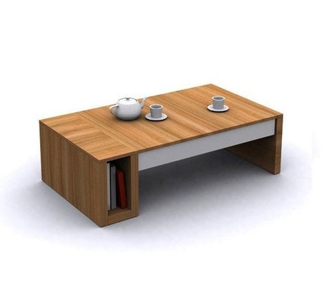 MESA DE CENTRO Coffee Tables Ideas, Simple Side Table, Functional Coffee Table, Home Decor Coffee Table, Centre Table Design, Coffee Table Arrangements, Meja Sofa, Coffee Dining Table, Tea Table Design