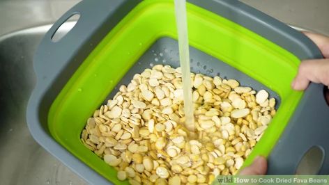 How to Cook Dried Fava Beans: 13 Steps (with Pictures) - wikiHow Dried Fava Bean Recipe, Fava Bean Recipe, Dried Fava Beans, Fava Beans Recipes, Fava Bean, Bean Recipe, Skillet Pan, High In Fiber, Eating Alone