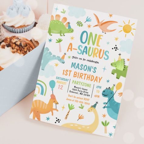 Dinosaur Invitations, Dinosaur Birthday Invitations, Dinosaur First Birthday, 1st Birthday Party Invitations, 2nd Birthday Party, 2nd Birthday Invitations, Dinosaur Birthday Party, 1st Birthday Invitations, 1st Birthday Party