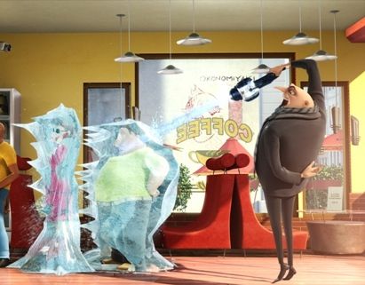 A depiction of light induced absence seizures in "Despicable Me"(2010). Gru's "freeze" ray gun triggers absence seizures. Freeze Ray, Jimmy Neutron Memes, Despicable Me Memes, Big Bird Meme, Comic Book Villains, Fyre Festival, Orphan Girl, Bee Movie, Steve Carell