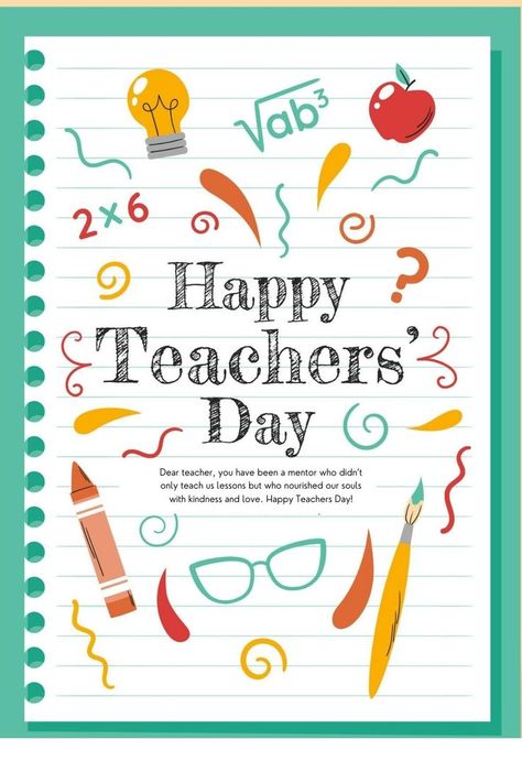 Happy Teachers' Day! Happy Teachers Day Card, Teachers Day Greetings, Day Template, Teachers Day Card, Bow Clipart, Teachers Day Gifts, Iphone Wallpaper Hd Nature, Happy Teachers Day, Study Motivation Quotes