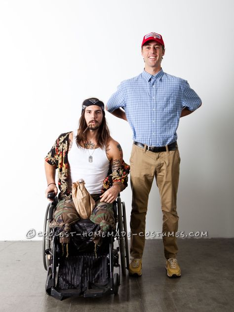 Lt.+Dan+and+Forrest+Gump+Take+Halloween+by+Storm Couple Cosplays, Lt Dan, Cool Couple Halloween Costumes, Original Halloween Costumes, Forrest Gump Costume, 80s Halloween Costumes, Lieutenant Dan, Halloween Costumes Diy Couples, Halloween Costumes 2014