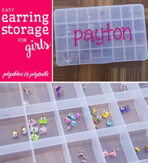 earring-storage Mari Condo, Chore Organization, Craft Storage Containers, Earrings Storage, Popular Crafts, Ring Holders, Personalized Jewelry Box, Earring Storage, Ring Storage