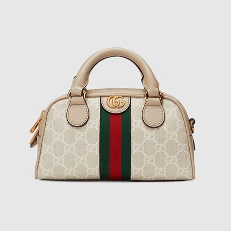 Gucci Mini Bag, Mini Top Handle Bag, Gucci Mini, Gucci Ophidia, Italy Print, Mini Top, Beauty Items, Handle Bag, Leather Fashion