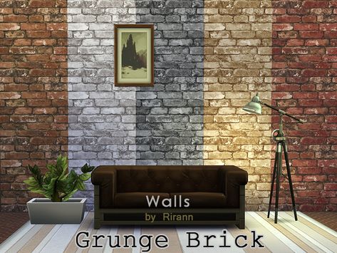 Grunge Brick Walls in 5 color variations. Found in TSR Category 'Sims 4 Walls' Sims 4 Cc Brick Wallpaper, Brick Walls, Brick Wallpaper, Sims 4 Build, Sims 4 Cc, The Sims Resource, Sims Resource, Sims Cc, Brick Wall