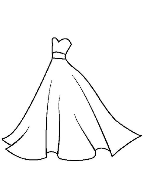 Wedding Dress Template, Wedding Coloring Pages, Gown Drawing, Fashion Coloring Book, Wedding Dress Color, Fashion Design Drawing, Dress Design Drawing, Sketches Dresses, Dress Design Sketches