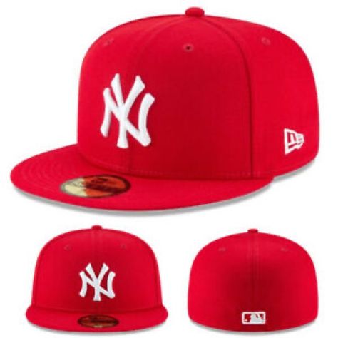 Brand New Size 7 Classic Core, Custom Fitted Hats, Swag Hats, Dope Hats, Hat Aesthetic, Shoes Outfit Fashion, New Era Hats, Guys Clothing Styles, Red Cap