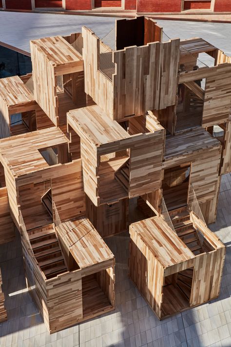 Waugh Thistleton installs modular three-storey maze at V&A Architecture Drafting, Arcade Architecture, Architecture Degree, Modular Architecture, Masterplan Architecture, Corbusier Architecture, Le Corbusier Architecture, Computer Architecture, Naval Architecture