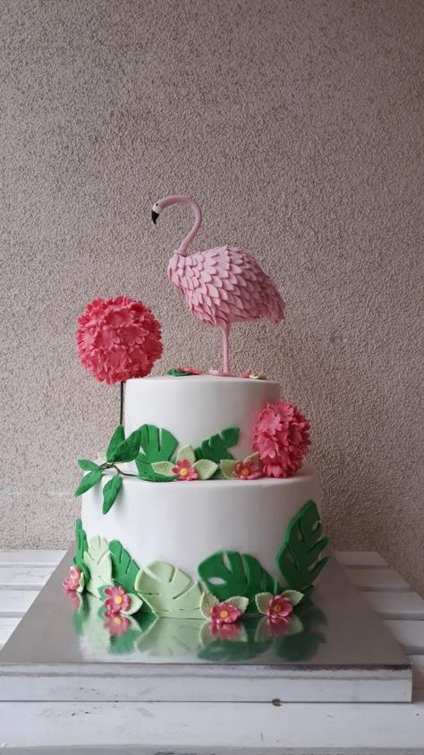 Tropical Birthday Cake, Flamingo Birthday Cake, Tropical Birthday Party, Flamingo Cake, Cake Models, Flamingo Birthday Party, Flamingo Theme, Fiesta Tropical, Tropical Birthday