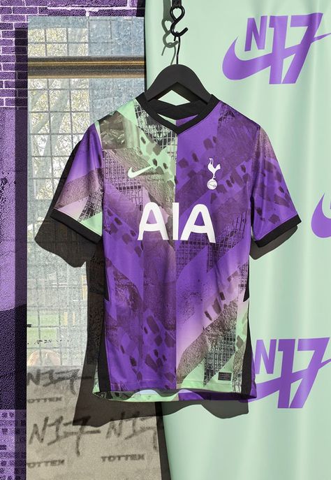 Nike Launch Tottenham Hotspur 21/22 Third Shirt - SoccerBible Tottenham Shirt, Sport Shirt Design, Sports Jersey Design, Soccer Kits, Mens Soccer, Football Outfits, Womens Soccer, Soccer Shirts, Football Kits