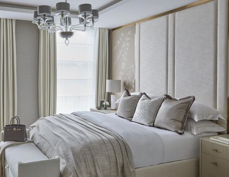 SOPHIE PATERSON on Instagram: “The principle bedroom from our Knightsbridge project - this bedroom looks across the tree tops on a grand square in Knightsbridge so the…” Sophie Paterson Interiors, Sophie Paterson, Bedroom Decor Design, Modern Bedroom Design, Contemporary Bedroom, Elegant Homes, Minimalist Bedroom, Bedroom Colors, Luxurious Bedrooms