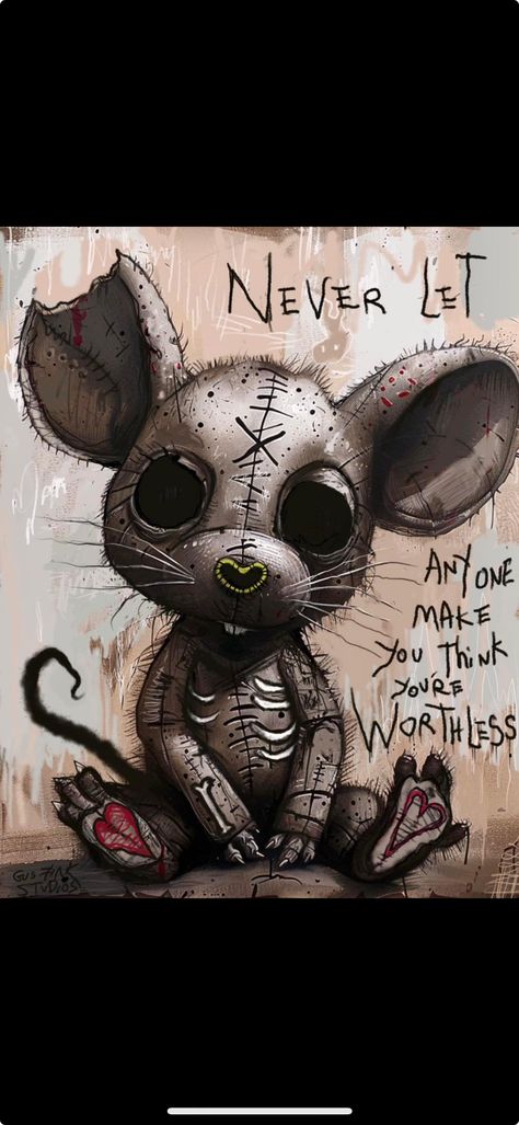 Crazy Mind Drawing, Twisted Drawing Ideas, Voodoo Doll Drawing, Animal Stencil Art, Monsters Drawings, Cute Monsters Drawings, Horror Drawing, Doll Drawing, Creepy Drawings