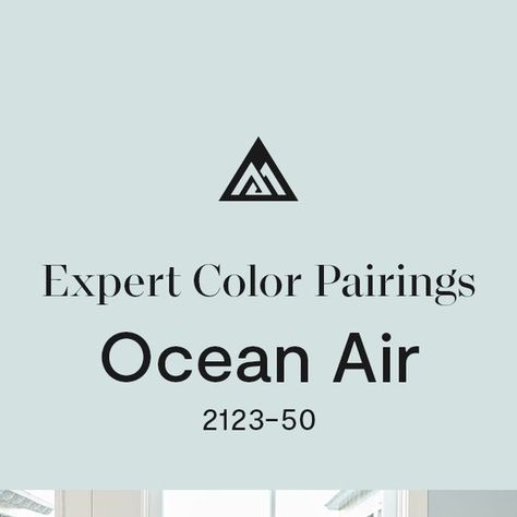 Benjamin Moore on Instagram: "Need to relax? Choose a color palette anchored by an inherently soothing hue, like Ocean Air 2123-50. Swipe through to see our pairing choices for this ultra-relaxing blue-green, then find your Zen with a color sample, available online or at your locally owned store. #BenjaminMoore #Paint #Home" Ocean Air Benjamin Moore, Benjamin Moore Ocean Air, Paint Color Pallets, Nimbus Gray, Monochromatic Room, Color Combinations Paint, Ocean Spray, Ocean Air, Benjamin Moore Colors