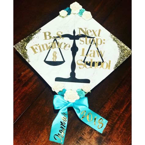 Law School Graduation Cap, Grad Cap Ideas, College Grad Cap Ideas, College Graduation Cap Decoration, Grad Cap Designs, Law School Graduation, Grad Ideas, Grad Caps, Graduation Cap Designs