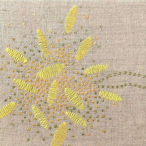 Bonnie Sennott, Embroidery Abstract, Abstract Embroidery, Daisy Painting, Slow Stitching, Stitching Art, Embroidery Inspiration, Textile Artists, Hand Embroidery Designs