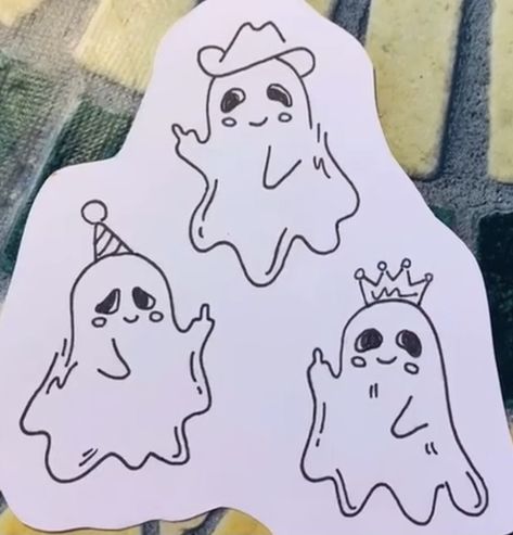 Credit to @catherine.chan on TikTok Matching Ghost Tattoos, Tattoos Ghost, Ghost Tattoos, Maching Tattoos, Matching Friend Tattoos, Tattoos Matching, Small Matching Tattoos, Tattoo Cute, Ghost Tattoo