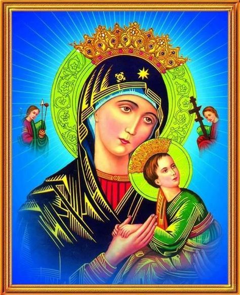 Virgin Mary Picture, Mother Mary Tattoos, Divine Mercy Image, Happy Feast Day, Mary Images, Blessed Mother Statue, Assumption Of Mary, Church Icon, Virgin Mary Art