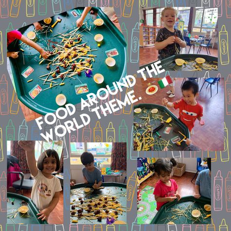 Food Around The World Preschool, Around The World Preschool, Different Pasta, Food Around The World, Spaghetti Bolognaise, Around The World Theme, Montessori School, Free Preschool, Year 2