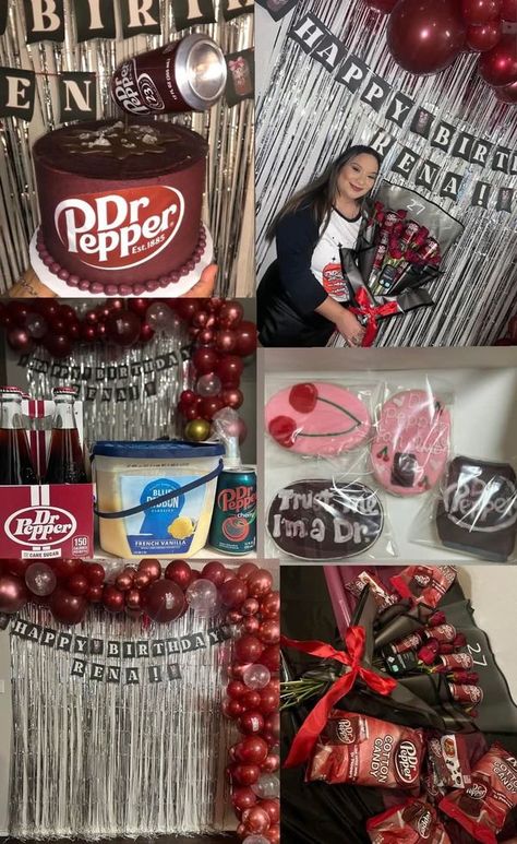 Dr Pepper Photoshoot, Dr Pepper Birthday Cake, Dr Pepper Themed Birthday Party, Dr Pepper Birthday Party Ideas, Dr Pepper Party, Dr Pepper Birthday, Doctor Pepper, Dr Pepper Cake, 30th Birthday Bash