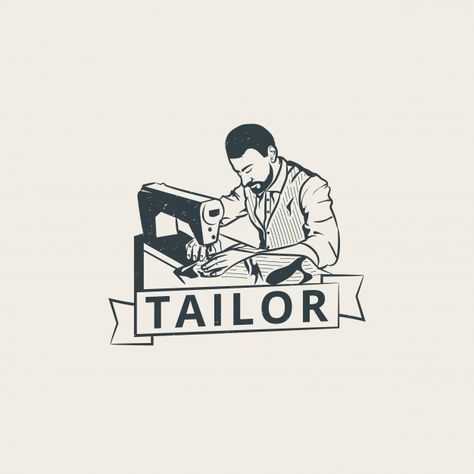 Tailor Logo, Sewing Machine, Premium Vector, Logo Design, Sewing, Design