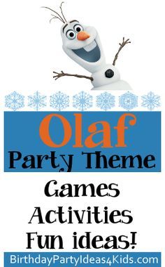 Olaf Party Ideas!   Fun ideas for Olaf themed party games, activities, party food, favors and more!   Great for boys and girls, kids, tweens and teens.  http://www.birthdaypartyideas4kids.com/olaf-party.html Olaf Birthday Party Ideas, Olaf Birthday Party, Olaf Party, Food Favors, Olaf Birthday, Christmas Party Activities, Snowmen Activities, Party Theme Ideas, Frozen Themed Birthday Party