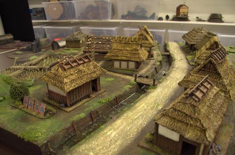 Villages, Towns and Cities in Japan - KRIGET KOMMER Japanese Village Layout, Japanese Mountain Village, Village Layout, Japanese Town, Farm Village, Fantasy Village, Japanese Village, Urban Housing, Village House