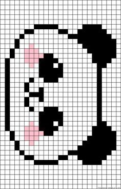 Pixel Art Ideas Cute, Pixie Drawing, Pixel Art Animals, Knit Stitch Patterns Free, Panda Drawing, Easy Pixel Art, Crochet Keychain Pattern, Pixel Drawing, Pixel Crochet