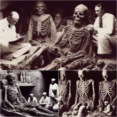 History - इतिहास | Giant Pharaohs Unearthed: Mummies Discovered by Howard Carter During 1920s Egyptian Tomb Excavation | Facebook Ancient Egypt Pyramids, Egyptian Tomb, Howard Carter, Nephilim Giants, Aliens History, African History Truths, Egypt Pyramids, Alien Artifacts, Giza Pyramids