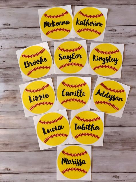 Dugout Buckets, Softball Stickers, Softball Decals, Softball Helmet, Senior Night Gifts, Woodstock Ga, Cars Party, Helmet Stickers, Cricut Designs