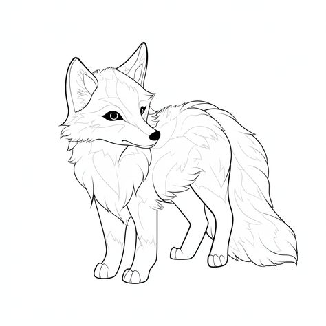 This arctic fox wants nothing more but to keep you warm. Help her find some color so its not just all white White Fox Drawing, Fox Drawings, White Fox Art, Arctic Fox Drawing, Fox Coloring Pages, Volpe Artica, Fox Sketch, Outline Pictures, Victorian Boy