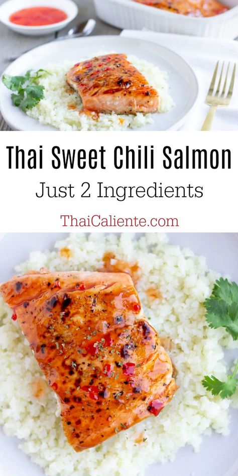 Sweet Chili Salmon, Sweet Chili Recipe, Breaded Fish Recipe, Chili Salmon, Salmon Recipes Baked Healthy, Healthy Weeknight Meals, Baked Salmon Recipes, Salmon Dishes, Sweet Chili Sauce