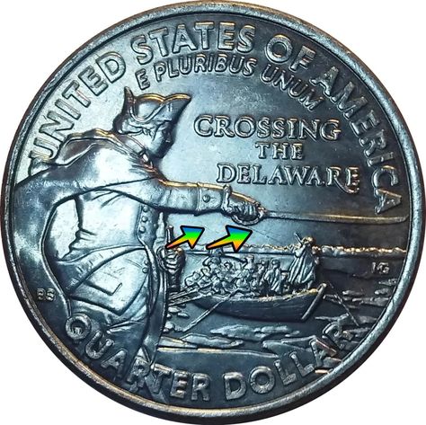 2021 Crossing The Delaware Quarter Washington Crossing The Delaware, Crossing The Delaware, Penny Values, State Quarters, Old Coins Worth Money, Rare Coins Worth Money, Savings Strategy, Coin Grading, Error Coins