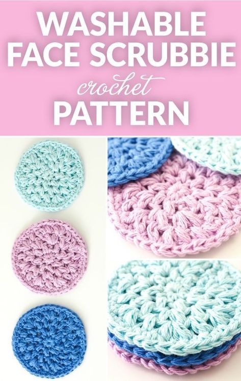 Save the environment and add a homemade touch and with this quick and easy pattern for reusable crochet face scrubbies. These washable cotton face cleansing pads are great for removing makeup and cleansing your face. Crochet Face Scrubbies, Scrubbies Crochet Pattern, Crochet Scrubbies, Face Scrubbies, Save The Environment, Removing Makeup, Confection Au Crochet, Face Cleansing, Cleansing Pads