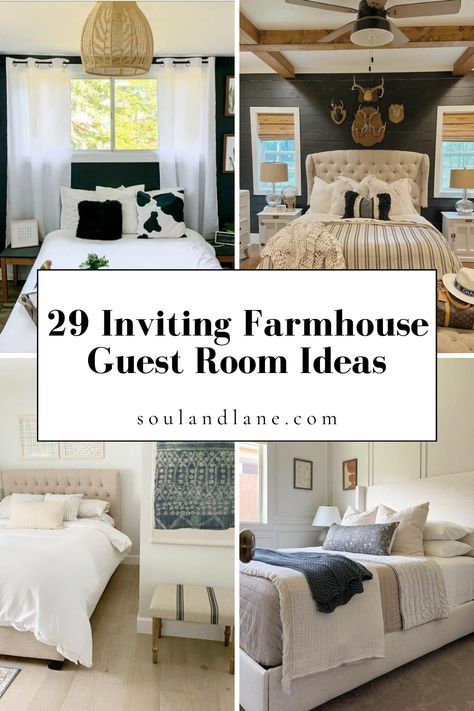 Transform your guest room into a warm, inviting farmhouse retreat with ideas that blend rustic charm with modern comfort. Picture a space where weathered woods meet soft, plush linens, creating an atmosphere that’s immediately welcoming and serene. Discover how to incorporate vintage finds, soft lighting, and natural textures to craft a room that guests will never want to leave. From antique quilts to barn-style doors, learn how to create a guest room that exudes the heartfelt hospitality of far Farmhouse Guest Room, Dark Blue Blanket, Light Blue Bedding, Guest Room Ideas, Warm Farmhouse, White Metal Bed, Cozy Guest Rooms, Warm Wood Flooring, White Wall Bedroom