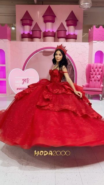 Moda 2000 ♥ #1 Quince Shop on Instagram: "DIVA in RED.❤️🌹💋💃 New #Quince Dress Arrivals are everything!✨ Book your in store / virtual M2K Experience to say YES to your dream dress at #Moda2000!👗 #quince #quincedress #quinceanera #xvaños" Moda 2000 Quinceanera Dresses Red, Moda2000 Quince Dresses, Moda 2000 Quinceanera Dresses, Red Quince Dress, Everything Book, Quinceanera Dresses Red, Red Quince, Quince Dresses Red, Quince Dress