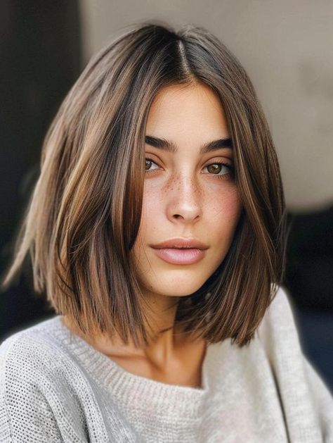 Explore the Enduring Appeal of Straight Bob Haircuts Short Straight Bob Haircut, Air Dry Bob Haircut, Full Bob Haircut, Straight Textured Bob, Round Face Haircuts Straight Hair, Chin Length Straight Hair, Razored Bob Haircut Choppy Layers, Bob Haircut Straight Hair, Lob With Face Framing Layers