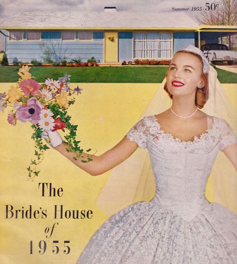 https://flic.kr/p/JzgvWf | House Beautiful's Guide for the Bride 1955 Bridal Magazine Cover, Brides Magazine Cover, 1950 Wedding, Bridal Colors, Vintage Weddingdress, Paavo Tynell, 1950s Wedding, Vintage Wedding Photos, Wedding Etiquette