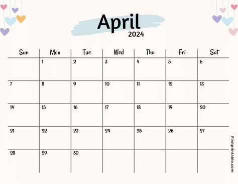 Free Printable, Editable & Fillable April Calendars 2024 with holidays | Kids | 35 + Templates March 2024 Calendar Printable, March Calendar 2024, Bolo Pinterest, 2024 Template, Editable Monthly Calendar, Free Blank Calendar, Ipad Things, Fillable Calendar, Calendars 2024